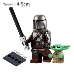 Mando con grogu - Star Wars - Minifigura