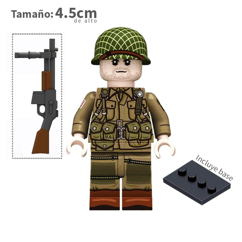 Soldado estadounidense - 101ST- Browning - WWII - Soldados - Minifigura
