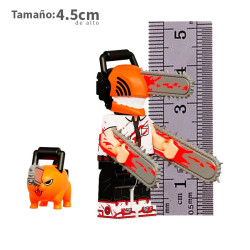 Chainsaw Man con Sangre y Pochita - Chainsaw Man - Minifigura