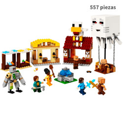 El Ataque a la Aldea del Globo de Ghast 557pcs Minecraft 68032 Bela