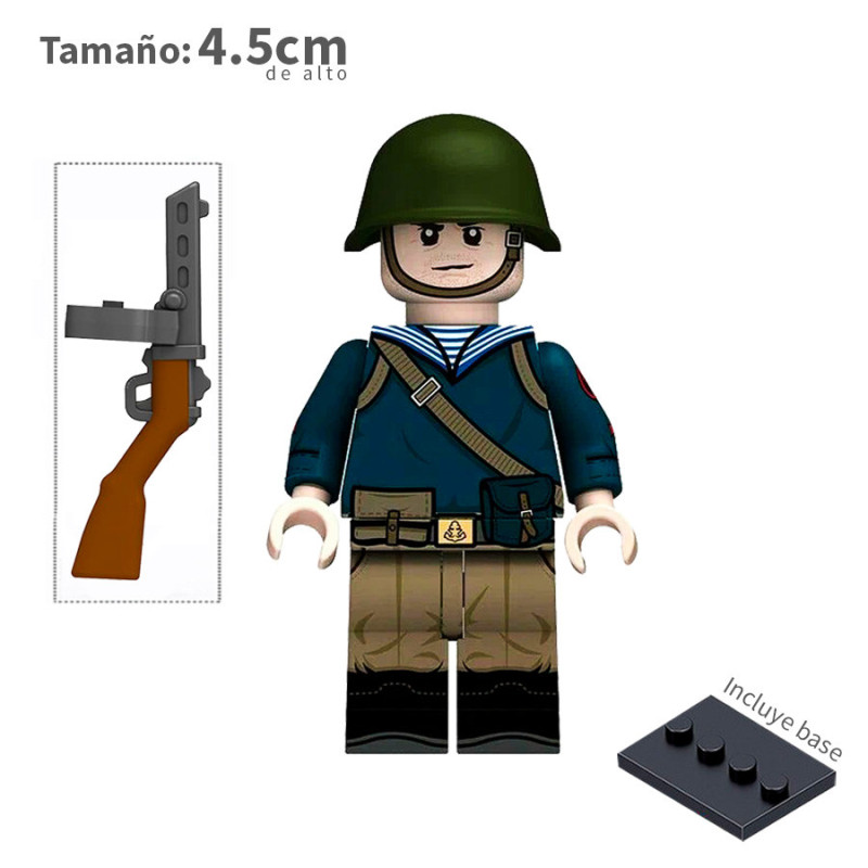 Infantería de Marina Soviética v4 - WWII - Soldados - Minifigura