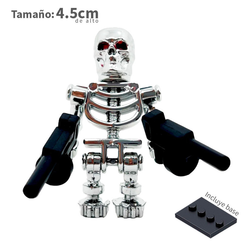 T800 esqueleto Cromado - Terminator -Minifigura