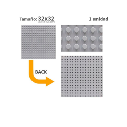 Plancha 32 x 32 bloque alternativo Light Gray