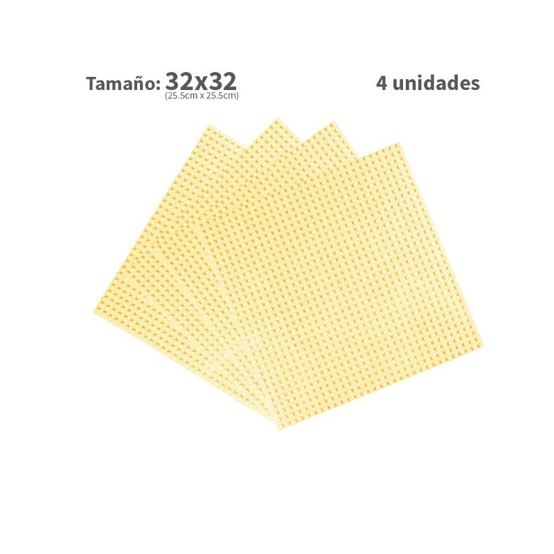 Pack 4 unidades Plancha 32 x 32 bloque alternativo Beige