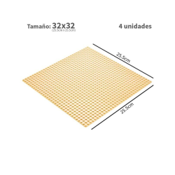 Pack 4 unidades Plancha 32 x 32 bloque alternativo Beige