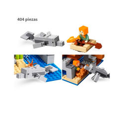 Barco Pirata - Minecraft -  404 Piezas