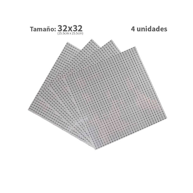 Pack 4 unidades Plancha 32 x 32 bloque alternativo Light Gray