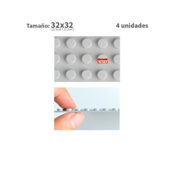 Pack 4 unidades Plancha 32 x 32 bloque alternativo Light Gray