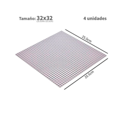 Pack 4 unidades Plancha 32 x 32 bloque alternativo Light Gray