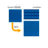 Pack 4 unidades Plancha 32 x 32 bloque alternativo Blue