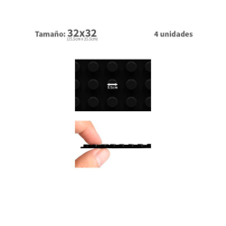 Pack 4 unidades Plancha 32 x 32 bloque Black