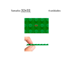 Pack 4 unidades Plancha 32 x 32 bloque Green