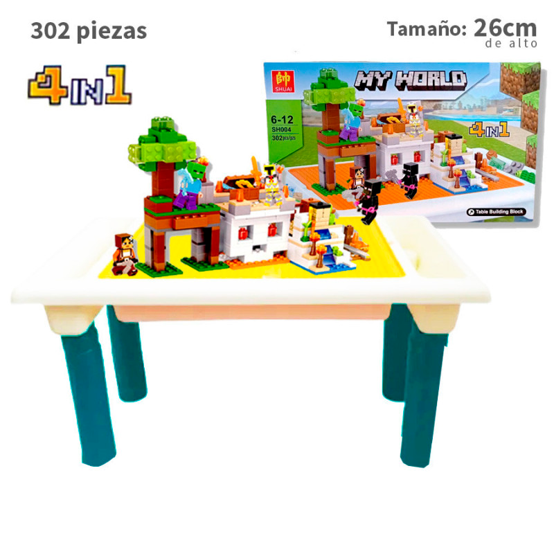 Mesa de trabajo + 4 en 1 Minecraft  - Minecraft - 302 piezas