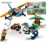 Velociraptor misión de rescate en avioneta - Jurassic World  - 118 piezas