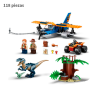 Velociraptor misión de rescate en avioneta - Jurassic World  - 118 piezas