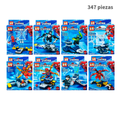 Set de 8 Spiderman  - Marvel - 347 Piezas