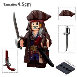 Jack Sparrow v2 - Piratas del Caribe - Minifigura