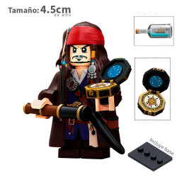 Jack Sparrow v3 - Piratas del Caribe - Minifigura