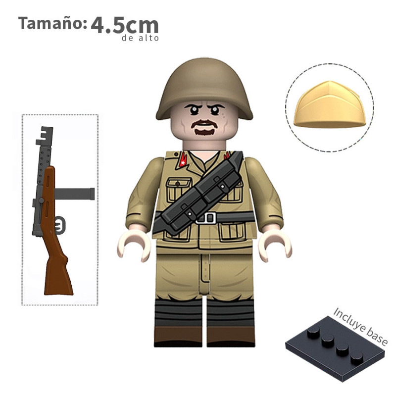Soldado Italiano con subfusil Beretta M38 - Soldados - Minifigura