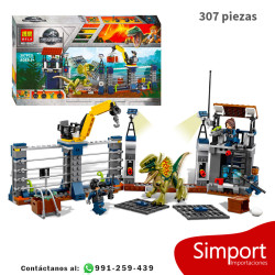 Ataque del Dilofosaurio al puesto de vigilancia - 307 Piezas - Jurassic World