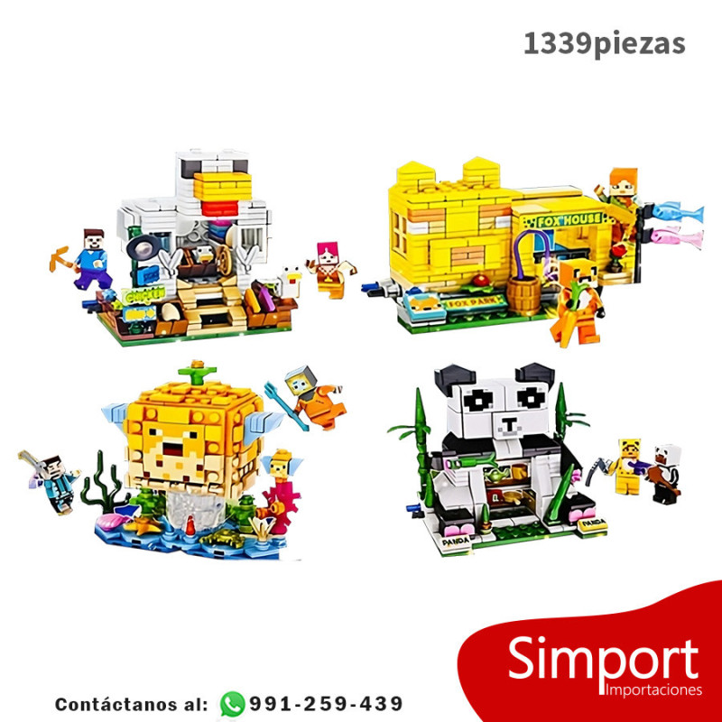 Colección animales minecraft - 1339 Piezas - Minecraft
