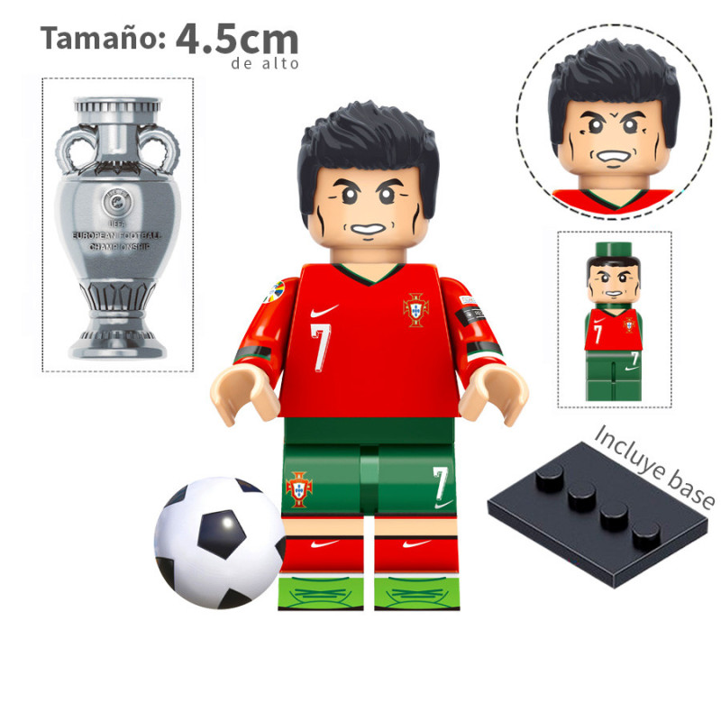 Minifigura Cristiano Ronaldo - Portugal del 2024 - Futbol - Minifigura