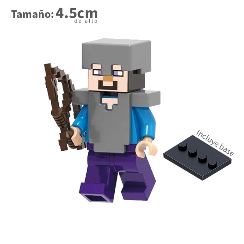 Steven armadura de hierro - Minecraft - Minifigura